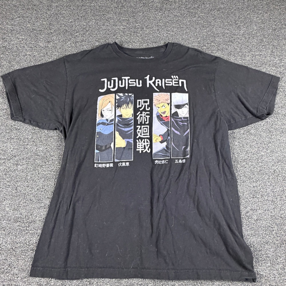 Jujutsu Kaisen Crunchyroll Anime Graphic T-Shirt Black Mens XL Gojo Itadori
